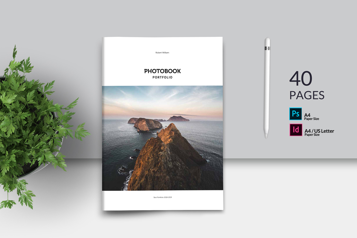 Photobook Template In Brochure Templates On Yellow Images Creative Store