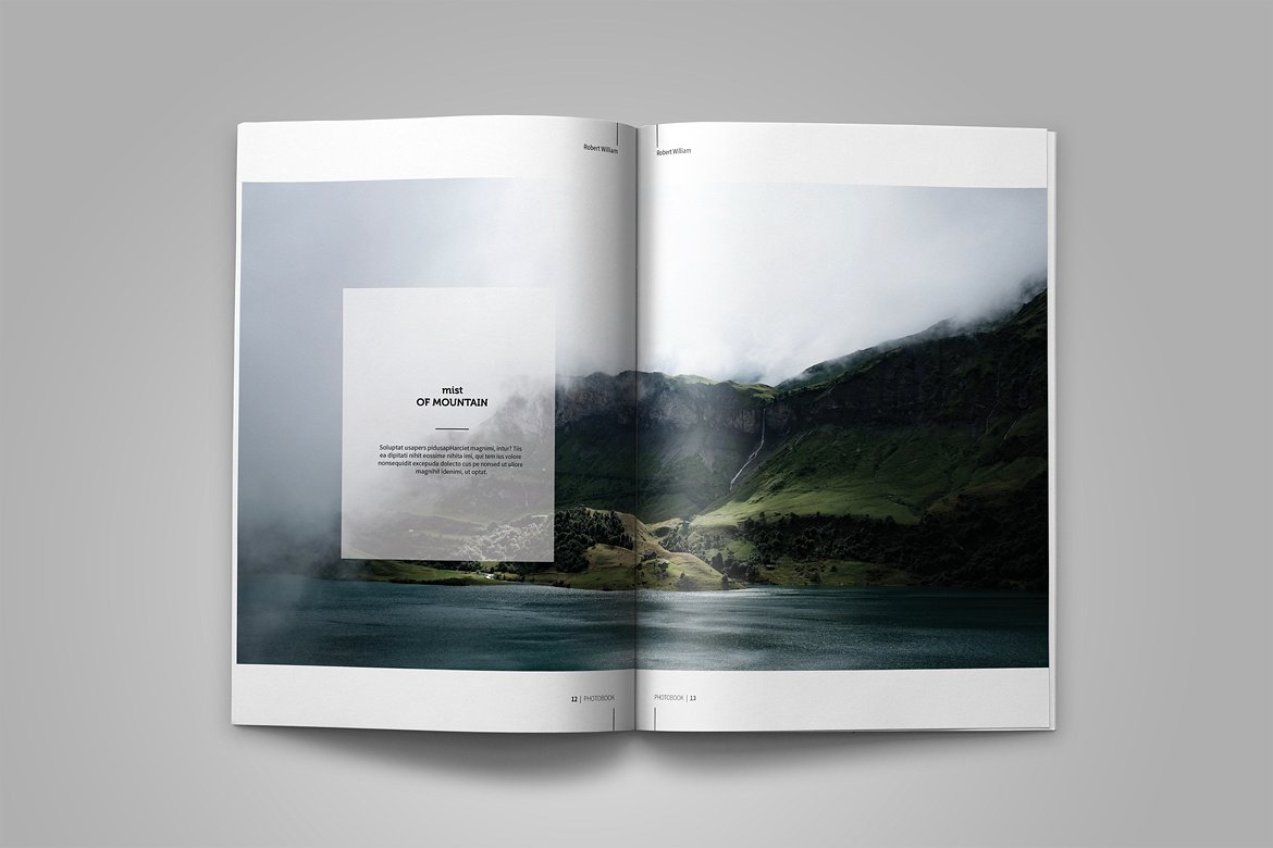 Photobook Template on Yellow Images Creative Store