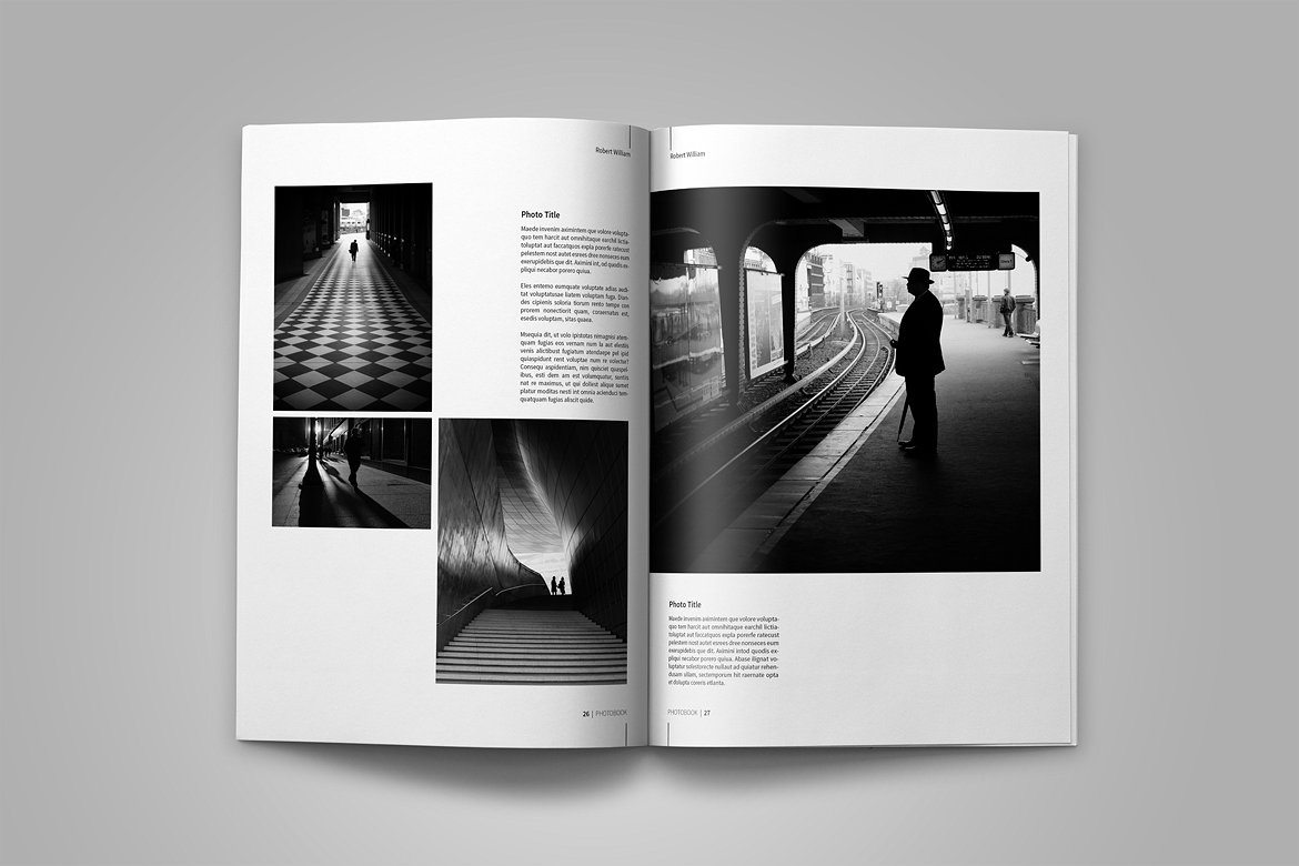 Photobook Template In Brochure Templates On Yellow Images Creative Store