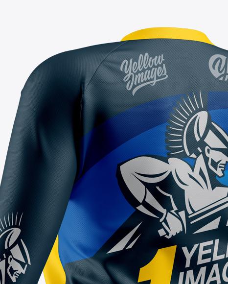 Download Women S Trail Jersey 3 4 Sleeve In Apparel Mockups On Yellow Images Object Mockups