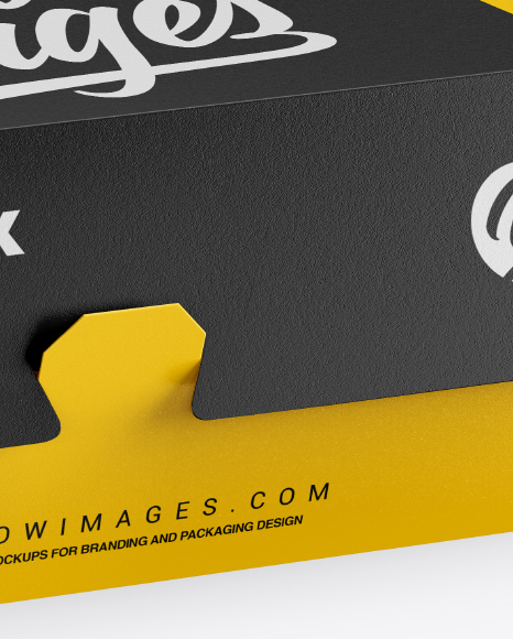 Download Paper Box Mockup In Box Mockups On Yellow Images Object Mockups