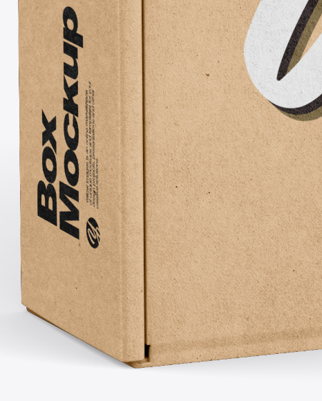 Kraft Box Mockup PSD #2