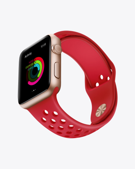 Apple Watch Mockup In Device Mockups On Yellow Images Object Mockups