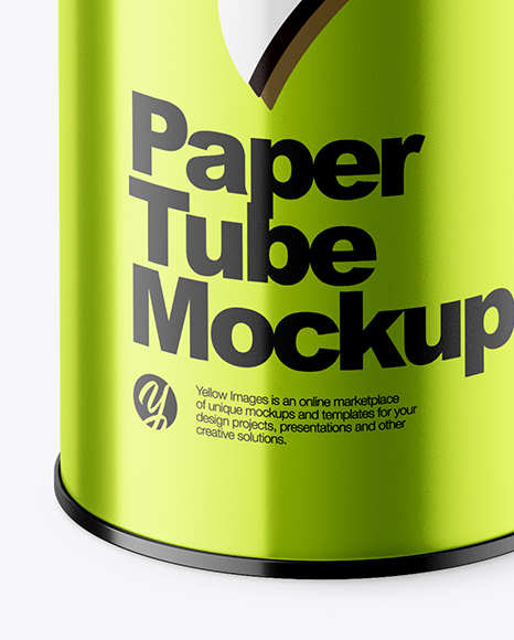 Metallized Paper Tube Mockup PSD #1