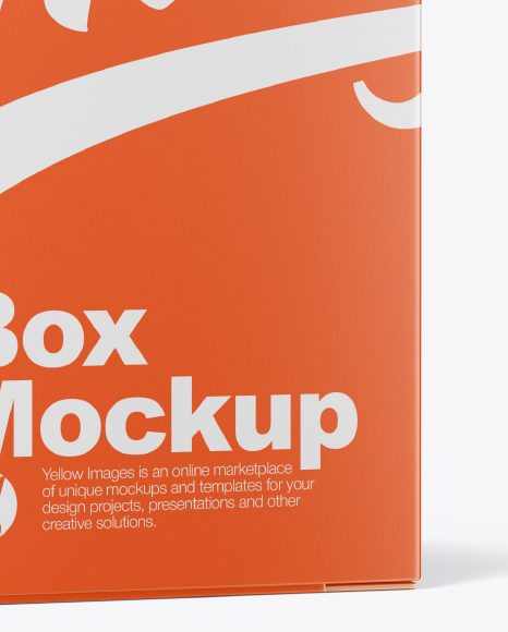 Download Box Mockup Half Side View In Box Mockups On Yellow Images Object Mockups