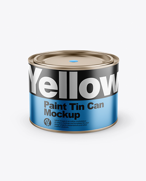 Paint Matte Tin Can Mockup PSD #2
