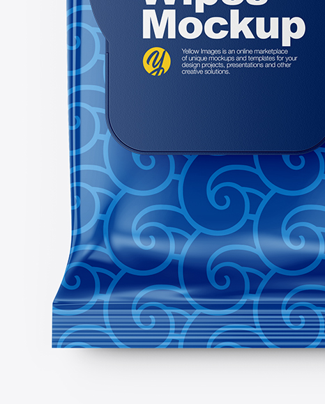 Download Glossy Wet Wipes Mockup In Flow Pack Mockups On Yellow Images Object Mockups PSD Mockup Templates