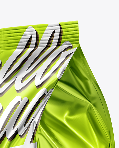Metallic Food Bag Mockup PSD #2