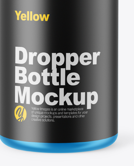 Metallic Dropper Bottle Mockup