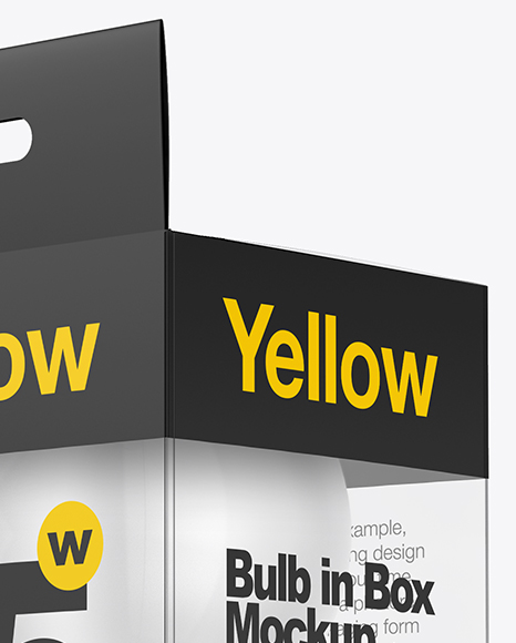 Download Led Bulb In Box Mockup In Object Mockups On Yellow Images Object Mockups