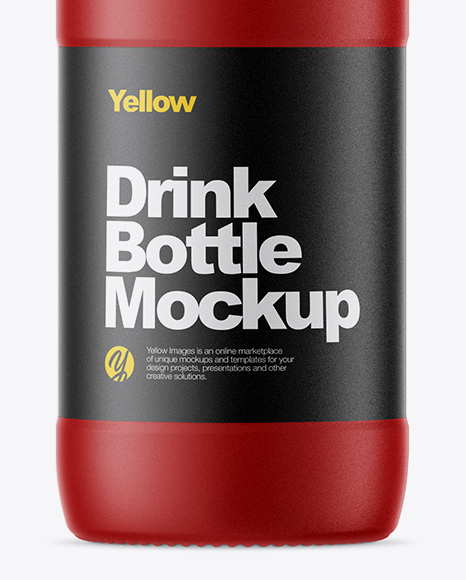 Download Matte Drink Bottle Mockup in Bottle Mockups on Yellow ... Yellowimages Mockups