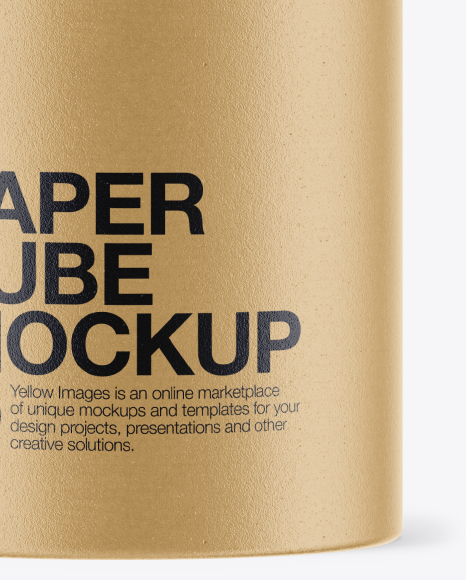 Download Kraft Tube Mockup In Tube Mockups On Yellow Images Object Mockups PSD Mockup Templates