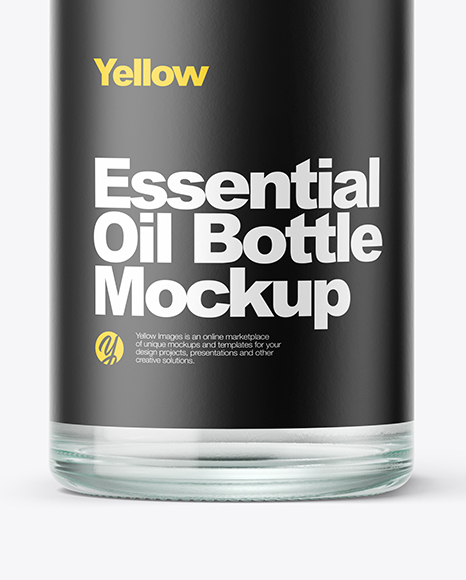 Clear Oil Bottle Mockup PSD #1