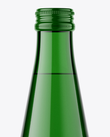 Green Glass Drink Bottle Mockup PSD #6