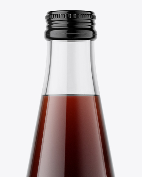 Clear Glass Dark Drink Bottle Mockup PSD #6