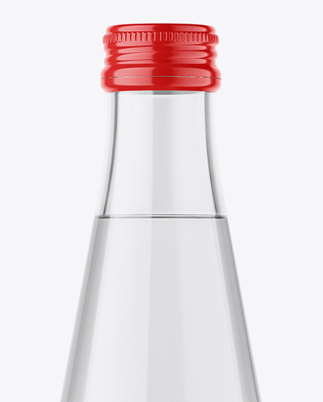 Clear Glass Water Bottle Mockup PSD #6