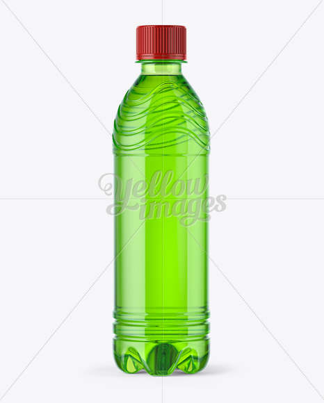 Green PET Bottle Mockup PSD #3