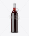 Berry Liquor Glass Bottle With Handle Mockup on Yellow Images Object