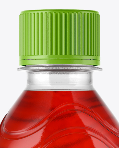 PET Bottle with Red Juice Mockup PSD #1