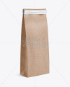 Kraft Paper Bag w/ a Metallic Tin-Tie Mockup - Halfside View on Yellow