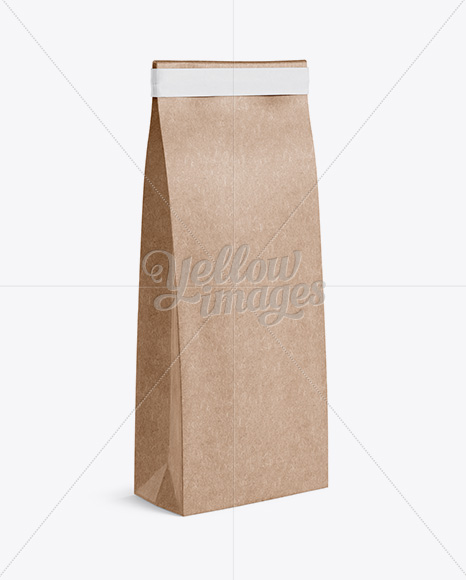 Download Kraft Paper Bag W A Kraft Paper Tin Tie Mockup Halfside View In Bag Sack Mockups On Yellow Images Object Mockups PSD Mockup Templates