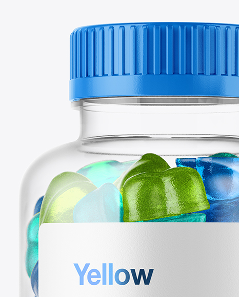 Download Plastic Bottle with Gummies Mockup in Bottle Mockups on ...