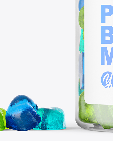 Download Plastic Bottle with Gummies Mockup in Bottle Mockups on ...