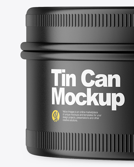 Matte Round Tin Box Mockup PSD #2