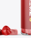 Plastic Bottle with Gummies Mockup