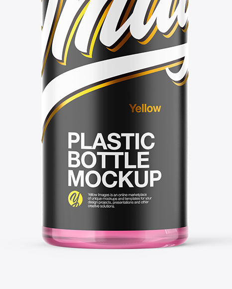 Clear Cosmetic Bottle with Pump Mockup PSD #1