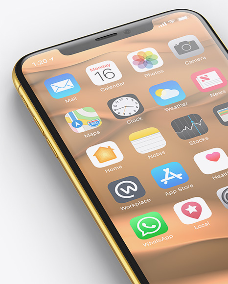 Download Apple Iphone X Mockup In Device Mockups On Yellow Images Object Mockups PSD Mockup Templates