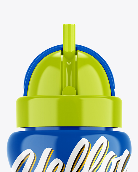 Glossy Plastic Bottle Mockup PSD #2