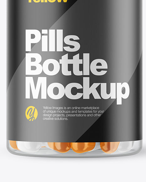 Download Clear Pills Bottle Mockup In Bottle Mockups On Yellow Images Object Mockups PSD Mockup Templates