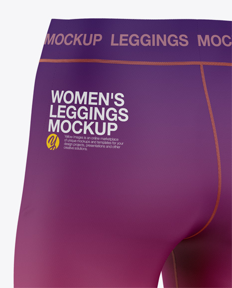 Download Women's Leggings Mockup - Back Half-Side View in Apparel ...