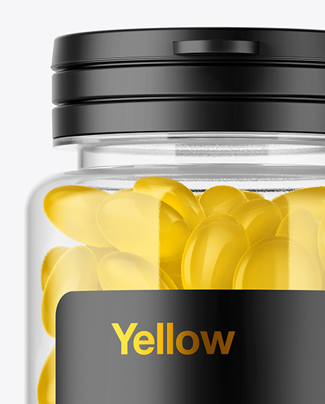 Clear Pills Bottle Mockup PSD #2