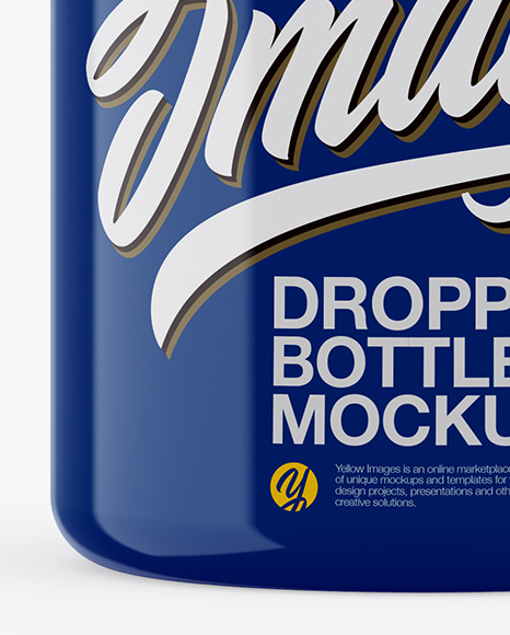 Glossy Dropper Bottle Mockup PSD #1