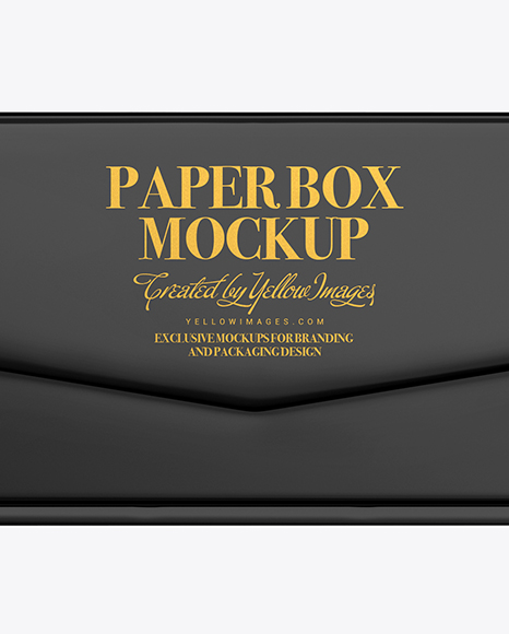 Glossy Paper Box Mockup PSD #1