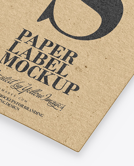 Kraft Label Mockup PSD #2