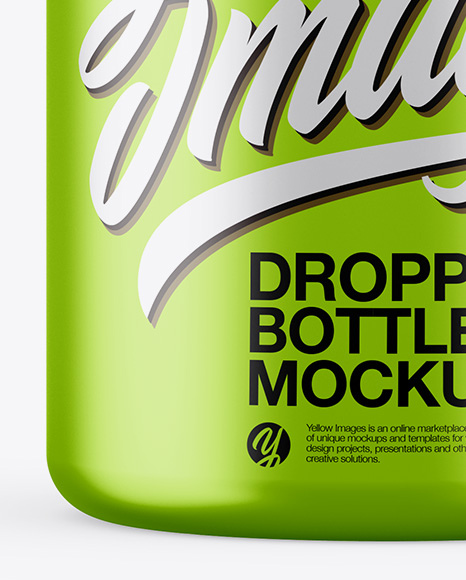 Metallic Dropper Bottle Mockup PSD #1
