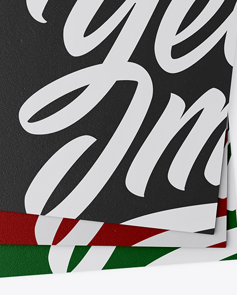 Three Textured Business Cards Mockup PSD #1