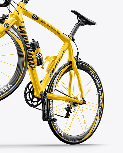 Download Road Bicycle Mockup Left Half Side View In Vehicle Mockups On Yellow Images Object Mockups Yellowimages Mockups