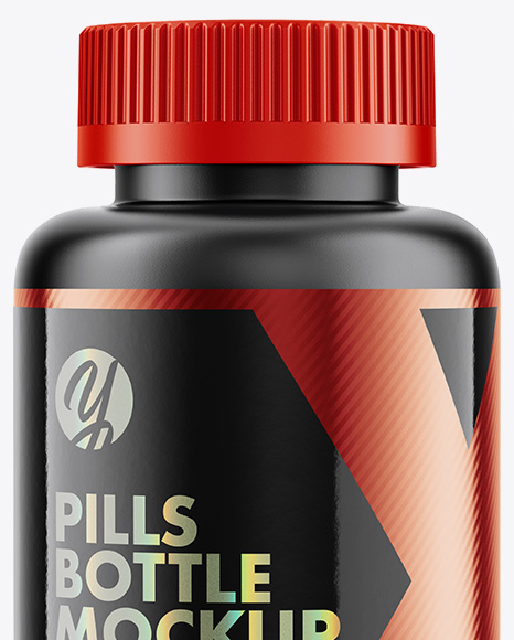 Matte Plastic Pills Bottle Mockup PSD #3