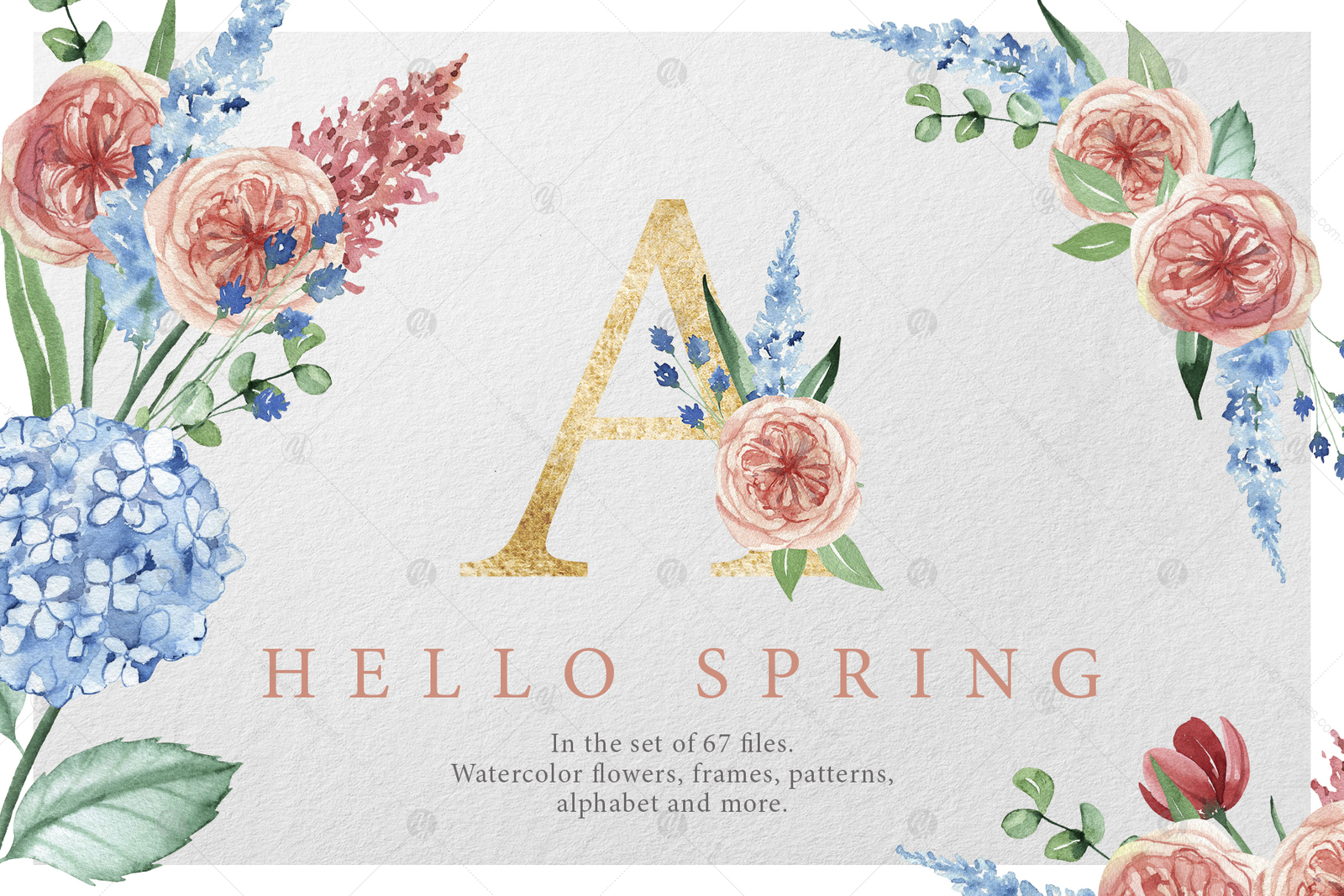 Download Hello Spring In Illustrations On Yellow Images Creative Store