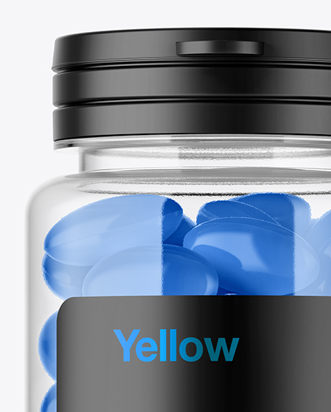 Clear Pills Bottle Mockup PSD #2
