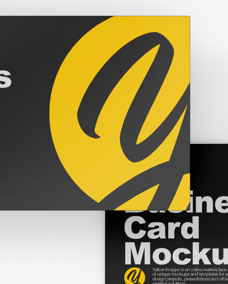 Two Textured Business Cards Mockup PSD #2