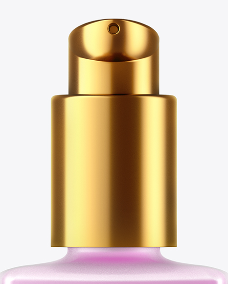 Frosted Glass Cosmetic Bottle Mockup PSD #1