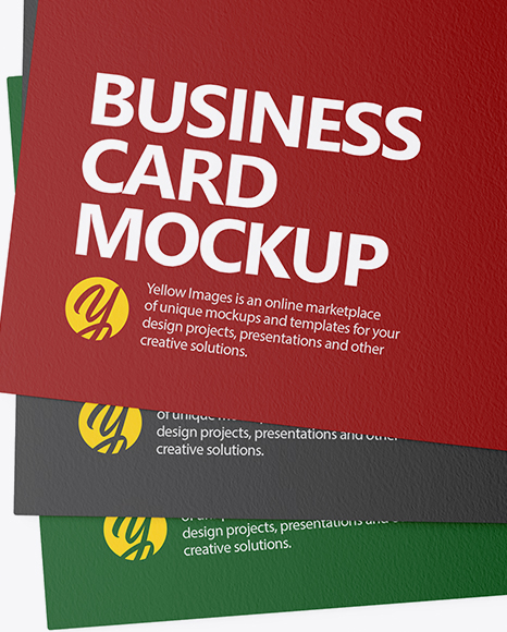 Three Paper Business Cards Mockup PSD #2