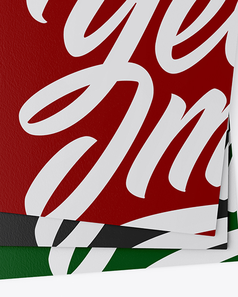 Three Paper Business Cards Mockup PSD #1