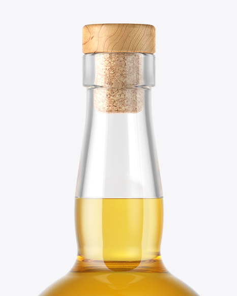 Single Malt Whisky Bottle with Wooden Cap Mockup PSD #7