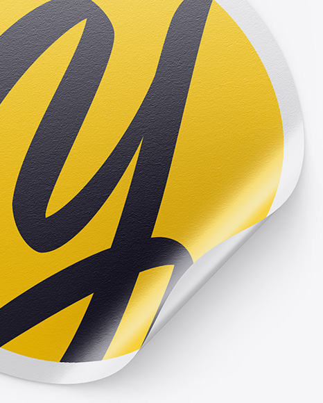 Download Textured Round Sticker Mockup In Stationery Mockups On Yellow Images Object Mockups